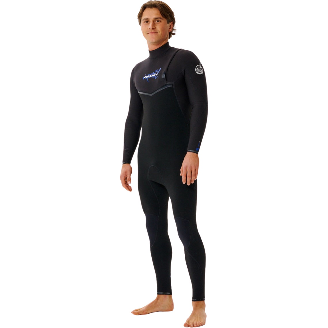 2026 Rip Curl Mens E-Bomb 3/2mm Zip Free Wetsuit 17OMFS - Black / Blue